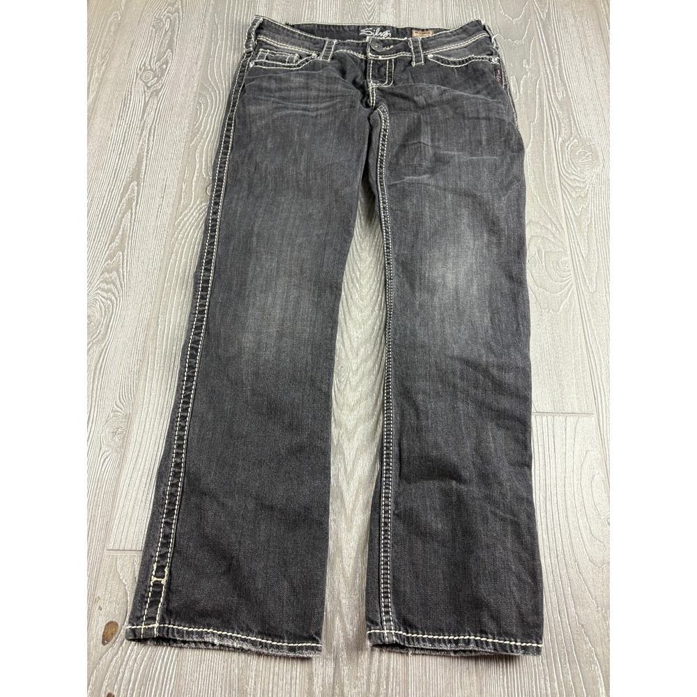Silver Jeans Co Mckenzie Slim Bootcut Jeans Washed Black Size 31 Inseam 29